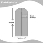 Garment Bags for Hanging Clothes, 45'' Suit Bag Cover for Storage and Travel, Dress Bags for Gowns Long (Grey) - Image 2