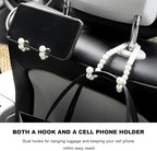 2PCS Elegant Pearl Car Seat Headrest Hook, Cute Back Seat Storage Hanger Dainty Purse Holder, Universal Headrest Pearl Hook Exquisite Auto Interior Decor for Women Girls - Image 4