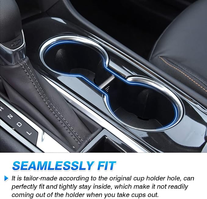 Autorder Cup Holder Inserts for Chevy/Chevrolet Equinox 2018 2019 2020 2021 2022 2023 2024 Accessories Center Console Water Cup Holder - Image 5