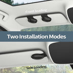 MoKo Sunglass Holder for Car, Magnetic PU Leather Visor Clip, 2 Pack | 2-Pack PU Leather Magnetic Glasses Mount Holder Eyeglasses Hanger Clip Visor Accessories for All Car Models, Black - Image 3
