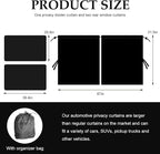 3PCS Car Privacy Curtain, Vehicle Blackout Divider Curtain with 2 Rear Side Window Shades, Car Sunshade Screen Cover Blocks Light for Sleeping Camping Fit Sedan SUV Truck - Image 2