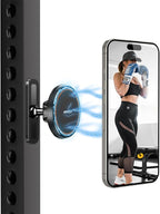 APPS2Car Gym Magnetic Phone Holder, Aluminum Alloy Base & Ball Joint, Black | 360° Adjustable Dual Magnet Phone Mount for MagSafe, Attach to Metal Surface, Gym Accessories for Workout Recording - Image 9
