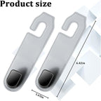 Car Seat Headrest Hook, 2PCS Vehicle Seat Back Hangers Organizer for Handbag Purse Coat, Automotive Interior Headrest Storage Hooks, Universal for SUV Automobile Truck (Gray) - Image 2
