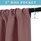 RYB HOME Blackout Curtains for Bedroom Living Dining Room 84 inches Long | Privacy Protection,Thermal Insulated,Sunlignt Heat Blocking,Drapes for Nursery Rental Room,W42 x L84,Dusty Rose,2 Panels - Image 2