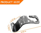 Mandark 4PCS Rhinestone Headrest Hooks for Bags and Umbrellas, White | ABS construction with rhinestones, half-open installation, holds bags and umbrellas, fits many seat posts - Image 2