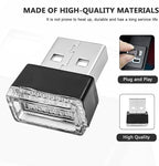 4 PCS USB LED Car Interior Ambient Lighting Kit, Portable Plug-in Atmosphere Lamp Decor Night Light, Universal Vehicle Interior Accessories for Most Cars (Red) - Image 3