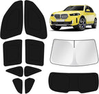 KUST Car Window Shades for BMW X5 2013-2016 2017 2018 Windshield Sun Shade Side Window Cover UV Block Privacy Protection Accessories for Camping Blackout Rear Back Full Set 10PCS by KUST