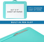 LAPGEAR Compact Lap Desk – Aqua Sky, Fits 14" Laptops | Microbead Cushion, Built-In Pencil Slot, Carry Handle, Fits Standard Letter-Size Paper (8.5" × 11") - Image 4