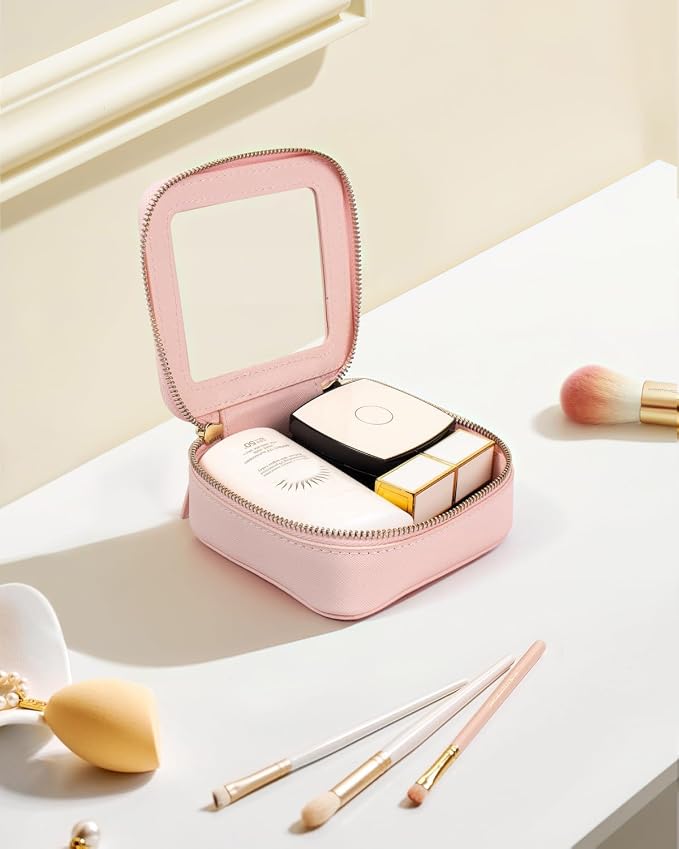 Travel Clear Makeup Bag Set, TSA Approved Cosmetic Bag Case with Zipper Portable Makeup Pouch Toiletry Bag Traveling Cosmetic Organizer Storage Bag Car Organizer Car Essentials - Image 5