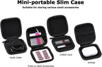Ginsco Mini-Portable Hard Shell Square Earbuds Case for Apple EarPods/Samsung Galaxy Wired/Wireless Earbuds, Cell Phone Accessories Organizer with Carabiner for Earphones - Image 9