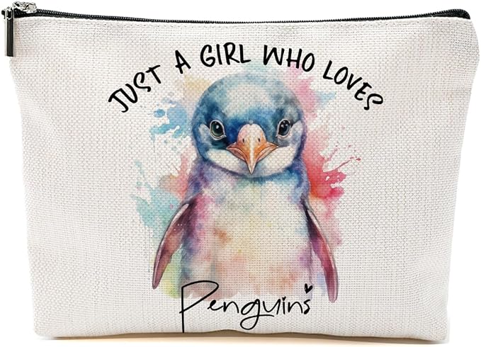 Penguin Gifts Makeup Bag, Penguin Stuff Cosmetic Bag Travel Organizer Bags | Makeup Pouch, Christmas Birthday Animal Lovers Gifts for Women Girls Friends Daughter by Unknown