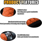 JOYCOURT 15 Inch Bling Soft Leather Car Steering Wheel Cover, Orange | Colorful Rhinestones Design, Auto Elastic Protector for Women Girls, Crystal Diamond Car Accessories for Most Cars, SUVs - Image 4