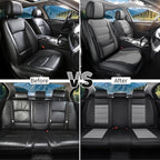 Car Seat Covers Full Set Custom Fit For Lexus GX460 2008-2023, Black&Gray | Lumbar Support, Premium Faux Leather, Breathable, Anti-Slip, Airbag Compatible, Waterproof, Car Seat Protectors, 2 Row-5Seat - Image 5