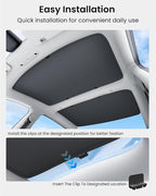 REEVAA Tesla Model 3 (2026-2020) Sunshade Roof Accessories, Black | OEM Fit; Full Blackout & Heat-Blocking; Protect Interior & Reduce A/C Workload; Unobstructed Rearview Mirror Visibility - Image 6