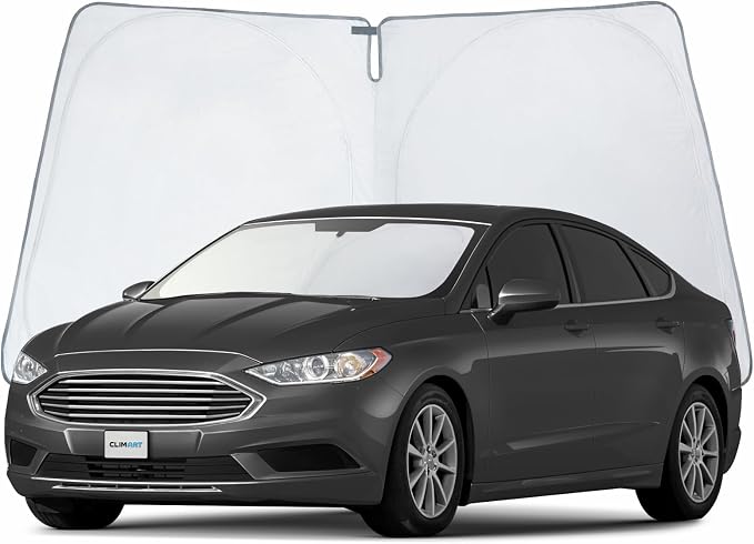CLIM ART Windshield Sun Shade for Ford Fusion 2013-2020, Custom-Fit Foldable Car Sunshade, Vehicle Sun Protector, Front Auto Windshield Cover, Car Accessories - WS5032 by CLIMART