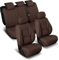 Coverland Premium Custom Fit Truck Car Seat Covers Full Set Seat Waterproof | Airbag Compatible Non-Slip Seat Cover for 2004-2008 Ford F150 SuperCrew Cab [Dark Brown - Size Chart X82] by Coverland