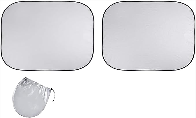 EzyShade Windshield Sun Shade for Jeep Wrangler 1986-2017. X-Small Size | Foldable 2-Piece Car Sunshade with Shield-X Reflective Technology. For Wrangler, Gladiator, Renegade, FJ Cruiser, Bronco. by EzyShade