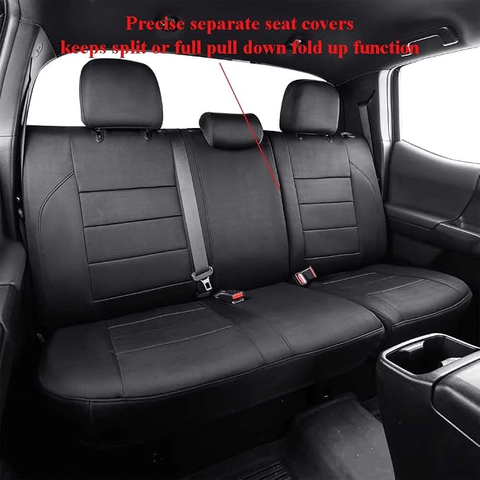 EKR Car Seat Covers for Subaru Forester 2014-2018(Only Base),Full Set | Custom Fit for Subaru Forester 2014-2018 Base Only,Airbag Compatible,Easy Clean,Neoprene(Black) - Image 5