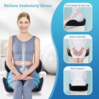 Lexeme X Large Memory Foam Seat Cushion Lumbar Support Pillow for Sciatica & Tailbone Pressure Relief Coccyx Pad for Office Chair, Car,Wheelchair,Home,Office - Image 3