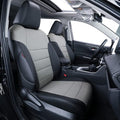 coverdream Corolla Waterproof Leather Seat Covers Custom Fit for 2023 2024 2025 Toyota Corolla Hybrid LE Seat Covers,Full Coverage,Airbag Compatible Car Seat Protector(Full Set,Black/Gray) by Coverdream