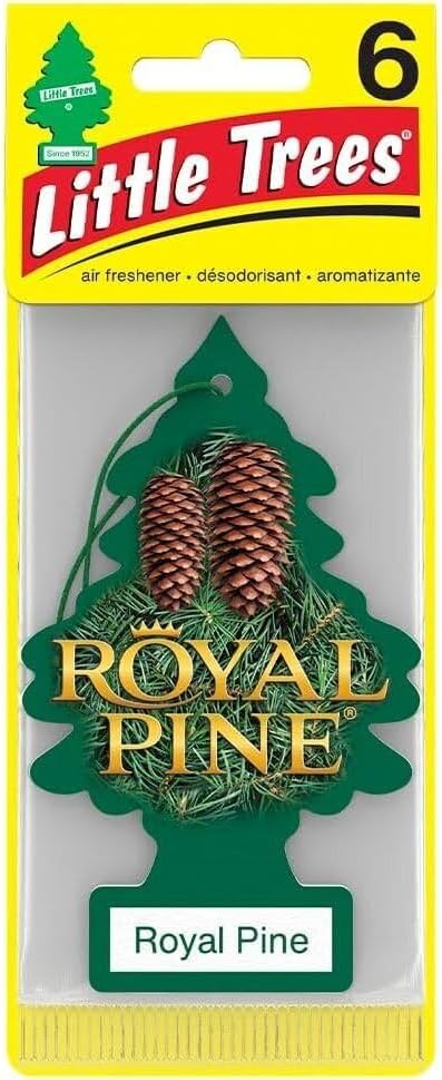 LITTLE TREES Car Air Freshener | Hanging Paper Tree for Home or Car | Royal Pine | 6 Pack - Image 2