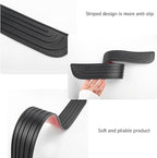 4PCS Car Door Sill Protector,Anti-Scratch Rubber Car Door Protector Edge Guards for Door Steps,Universal Waterproof Door Threshold Strips Exterior Accessories for Car Truck SUV (Black, Width 2.36") - Image 5