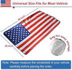 Car Windshield Sun Shade American Flag Design, KANCOKIT Foldable Car Front Window Sun Shield for SUV Truck Van, Keeps Your Vehicle Cool, Protects Dashboard from Fade and Cracks (59 x 33.5 Inch) - Image 3