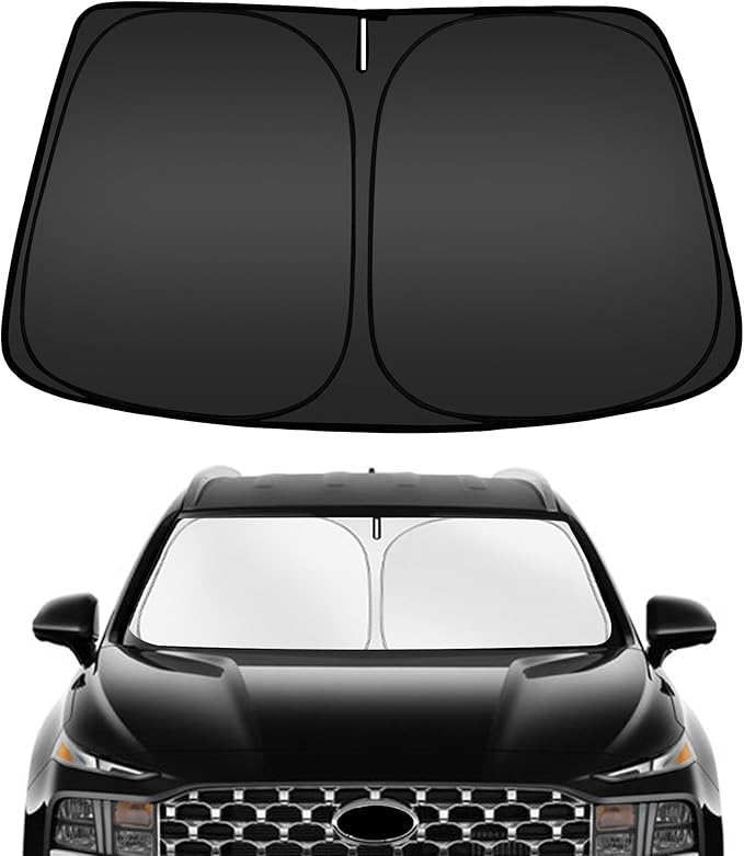 ARISMOTOR Windshield Sun Shade for Hyundai Santa Fe 2019-2026 | Custom Fit, Foldable Front Window, Block UV Rays, Keep Car Cooler by ARISMOTOR