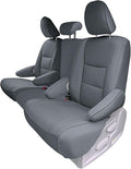 FH Group Custom Fit Car Seat Covers Specifically Made for 2011-2020 Toyota Sienna 8 Passenger, Car Seat Cover 2nd Row, Automotive Seat Covers in Solid Gray Faux Leather, Waterproof and Washable by FHGroup