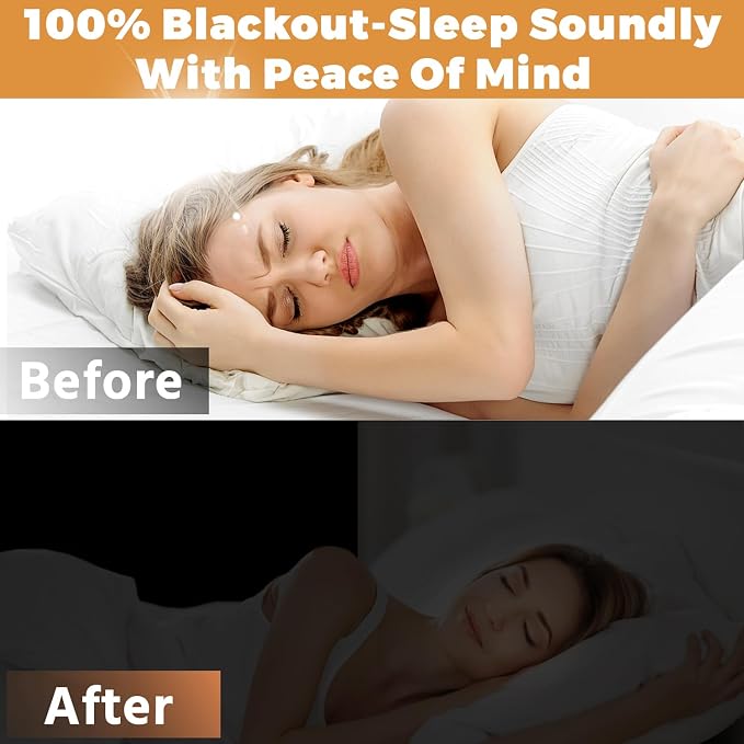 100% Blackout Curtains for Bedroom 57x118 inch,Portable Removable No Drill Blackout Shades,Cuttable Temporary Black Out Window Cover,Black Out Blinds for Nursery,Dorm,Travel,RV or Renter Use - Image 5