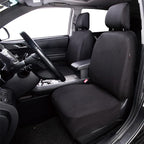 Flying Banner Car Seat Covers Front Seats Rear Bench Polyester car seat Protectors Easy installations Rear Bench Split Classic Man Lady Truck Soid Black - Image 2