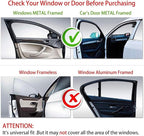 Aokway Car Side Window Sunshades, Driver Car Window Screen Mesh, Universal Fit for Camping and UV Protection (Black, Front Side 2pcs) - Image 5
