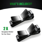 Dsycar 2 Pack Sunglasses Holder for Car, Double Holder Visor Sunglass Clip | One-Handed-Operation Easy Access Storage for Driving,Universal Fits Anti-Scratch Car Sun Visor Accessories - Image 7