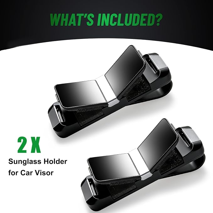 Dsycar 2 Pack Sunglasses Holder for Car, Double Holder Visor Sunglass Clip | One-Handed-Operation Easy Access Storage for Driving,Universal Fits Anti-Scratch Car Sun Visor Accessories - Image 7