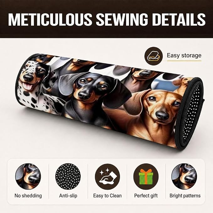 Car Trunk Mat for SUV, 29"x39" Dog Dachshunds Cargo Liner Protector | All Weather Universal Cargo Liners for Dogs, Car Accessory for SUVs/Sedan/Wagons, Durable Non-Slip Washable Rear Cargo Mat - Image 3