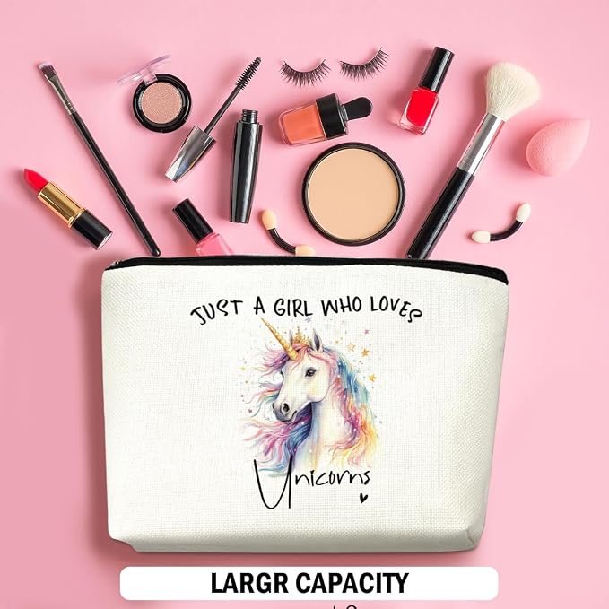 Unicorn Gifts Makeup Bag, Unicorn Gift Cosmetic Bag Travel Organizer Bags | Unicorns Lovers Makeup Pouch, Christmas Birthday Animal Lovers Gifts for Women Girls Friends Daughter - Image 4