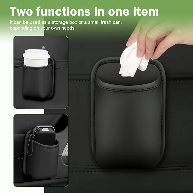 Car Seat Side Storage Pouch, Automotive Interior Phone Holder Organizer, Vehicle Gap Storage Bag for Small Items, Universal for Most Cars (Black) - Image 4