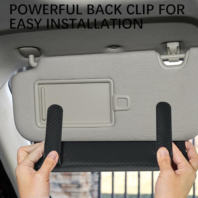 Car Tissue Holder, Sun Visor Napkin Holder, Premium PU Leather Car Tissue Box, with Tissue Refill, Universal Version Hanging Tissue Holder for Cars, Trucks, SUVs - Image 5