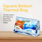 Superio Hot and Cold Insulated Bags for Food Delivery, Grocery Shopping Bags, Food Storage for Hot and Frozen Food for Travel, Disposable Cooler Bag, Reinforced Thermal Lunch Bag (10, 13"x5.5"x8.5") - Image 4