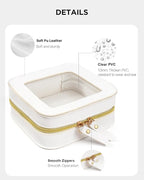 2 Pcs Clear Makup Bag Set, Clear Cosmetic Bags with Zipper Waterproof Small Travel Cosmetic Case Cute Make Up Pouch Mini Car Essentials for Women Travel Car Organizer - Image 5