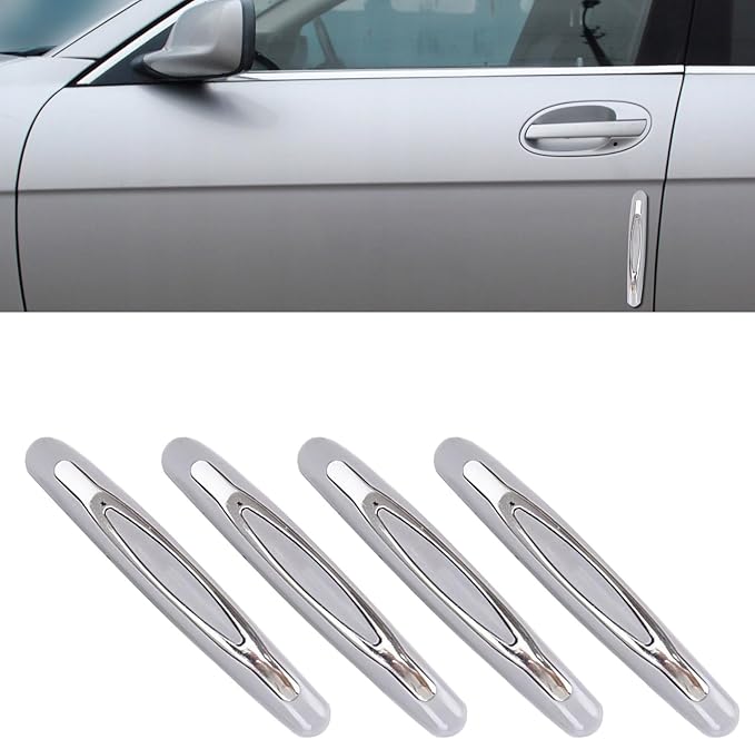4PCS Car Door Edge Guards, Anti-Scratch Car Door Protector Trim Strip with Self Adhesive, Universal Door Guards for Cars Trucks SUVs, Exterior Car Accessories (Gray) by Unknown