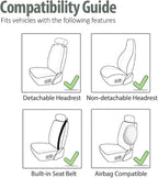 FH Group FH-FB302114 All Purpose Flat Cloth Car Seat Covers Gray/Black Color with F11306 Vinyl Floor Mats- Fit Most Car, Truck, SUV, or Van - Image 6