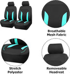 Bittwee Car Seat Covers Full Set, Breathable Automotive Front Seat Headrest Covers, Waterproof Comfortable Vehicle Seat Headrest Protection Accessories, Universal Fit (Mint) - Image 3