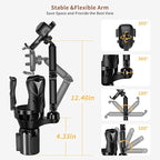 Phone Holders for Your Car, 2 in 1 Adjustable Stable Car Cup Phone Holder | Secure Hold, Multi-Scenario Use for Drivers, Commuters & Road Trips, Universal Fit for Up to 5.31'' Drinks/Mugs/Foods - Image 5