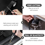 CloudBuyer Universal Car Door Edge Protector, Carbon Fiber 5D Gloss Black Vinyl Wrap Film with Anti-Collision Protection for Most Vehicles (33Ft x 2In, Black) - Image 3