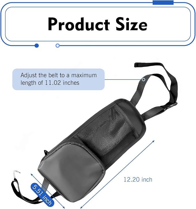 Car Seat Side Organizer, Multi-Pocket Car Seat Storage Hanging Bag, Multifunctional Mesh Net Pocket, Holds Phones, Drink, Glasses, Wallet, for Cars, Trucks - Image 2