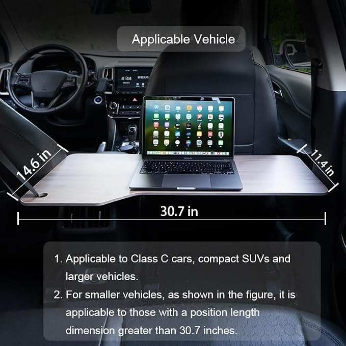 Larger Car Tray Desk for Laptop,Rear-Row Legless Tray Table for Dining, Working, Relaxing,Car Travel Essentials for Long Trips with Family - Image 2