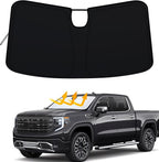 Windshield Sun Shade for 2022-2026 Refreshed Chevy Silverado 1500/GMC Sierra 1500, 2024-2026 Silverado/Sierra 2500HD 3500HD Front Windshiled Sun Visor UV Protection Foldable Sunshade by PIMCAR