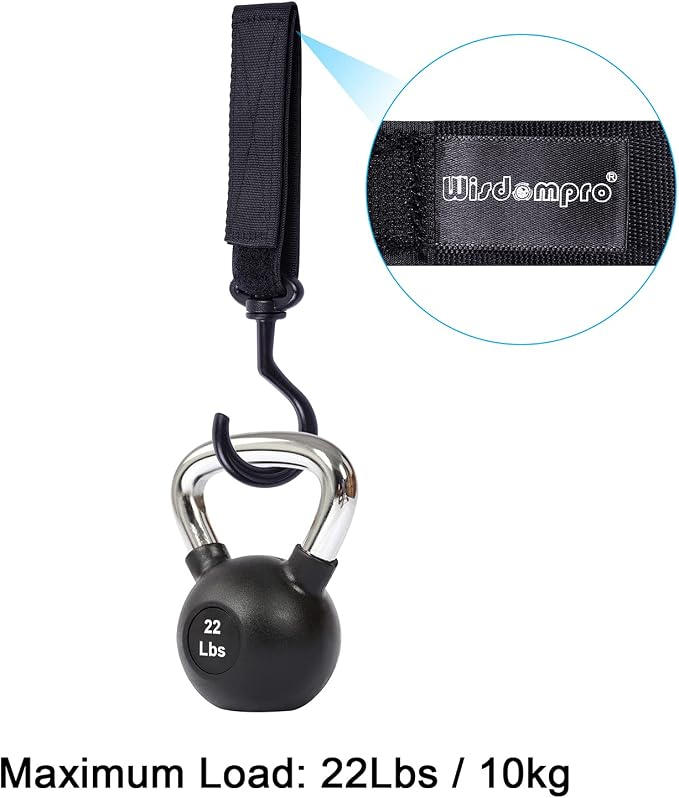 Wisdompro 4 Pack Car Seat Headrest Hook, Multi-Purpose Hanger for Stroller | Adjustable & 360° Rotating, Large to Hang Grocery Bag, Garment Bag, Handbag, Purse, Coat, Clothes, Traveling, Sports, Black - Image 2