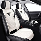 Fit for Toyota Sienna Limited Seat Covers 2014-2026, Nappa Leather, 360° Full Protection, Thick Padding & Memory Foam, Waterproof & Stain-Resistant Car Seat Cover (Standard 2 Seats,Cream White) by Unknown